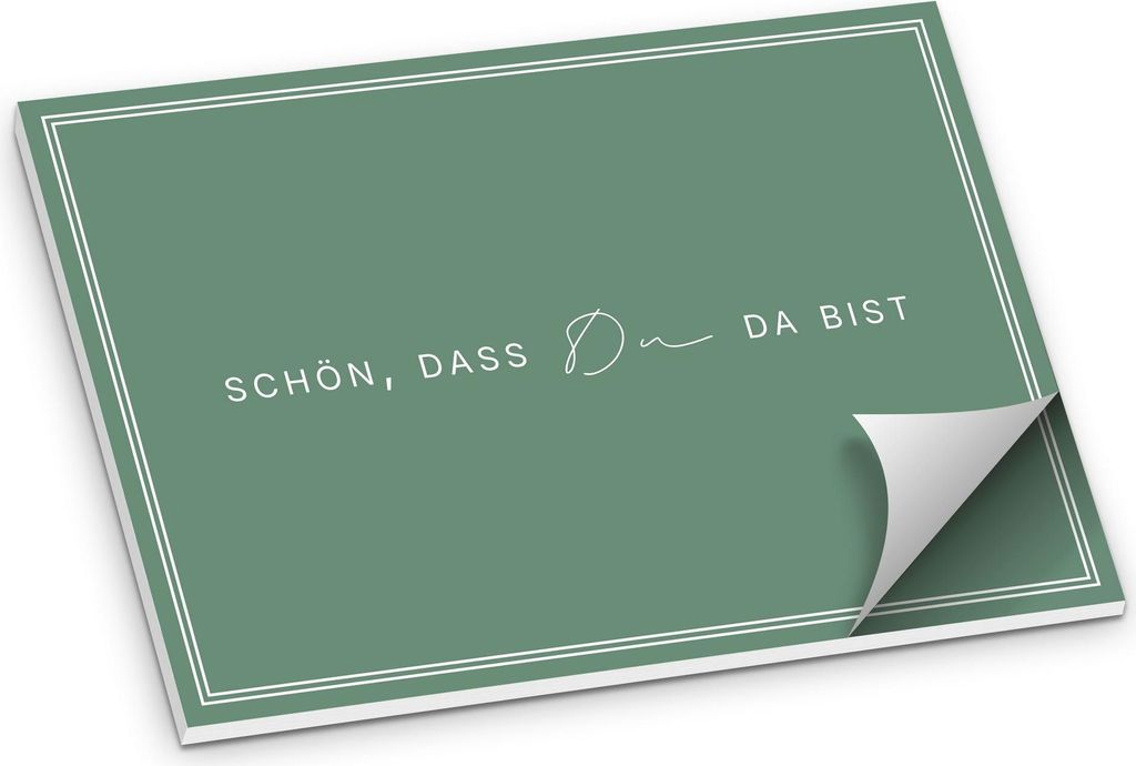 ITENGA Tischset A3 Schön dass du da bist V3 salbei grün