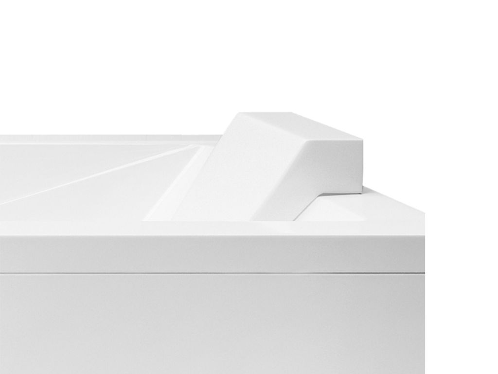 Badewanne MODERN 120x70 mit Füßen, mit Siphon und Schürze (1x kurz, 1x lang - zwei Seiten) +weiße Kopfstütze GRATIS