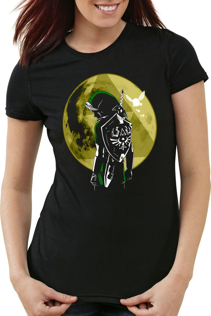 style3 Link Triforce Mond Damen T-Shirt switch prinzessin awakening, Größe:2XL