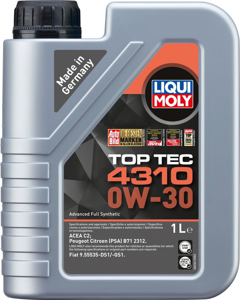 Liqui Moly Top Tec 4310 Motoröl 1l Durchsichtig  Produktbild 