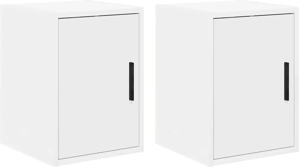 Meuble de rangement de garage suspendu blanc vidaXL bois composite