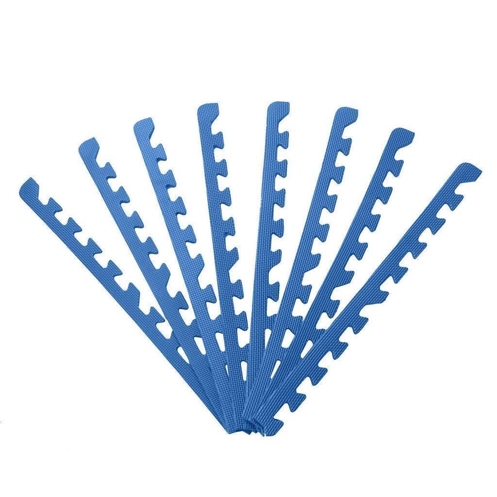 8 Randstücke blau für Schutzmatten Fitnessgeräte Sportgeräte Fitness Übungen