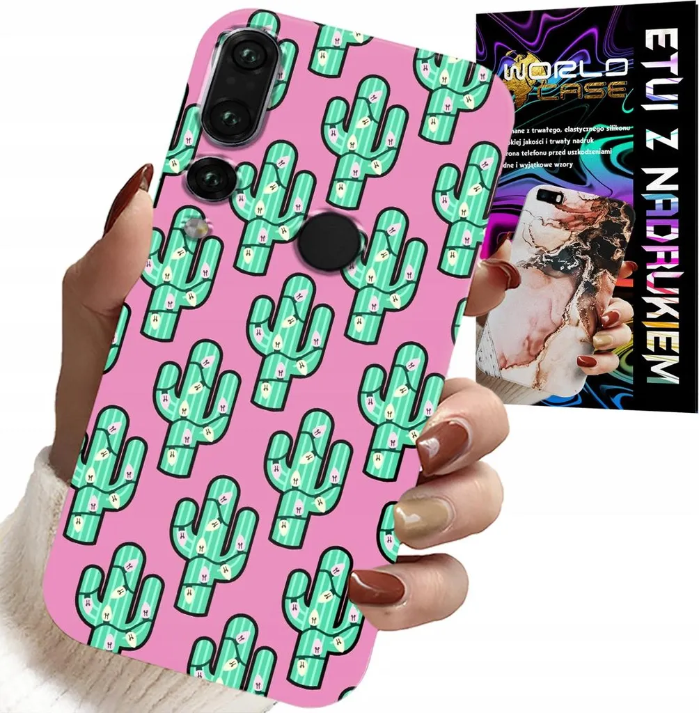 Custodia Per Huawei P20 Pro - Cactus, Cactus Su Sfondo Rosa + Pellicola