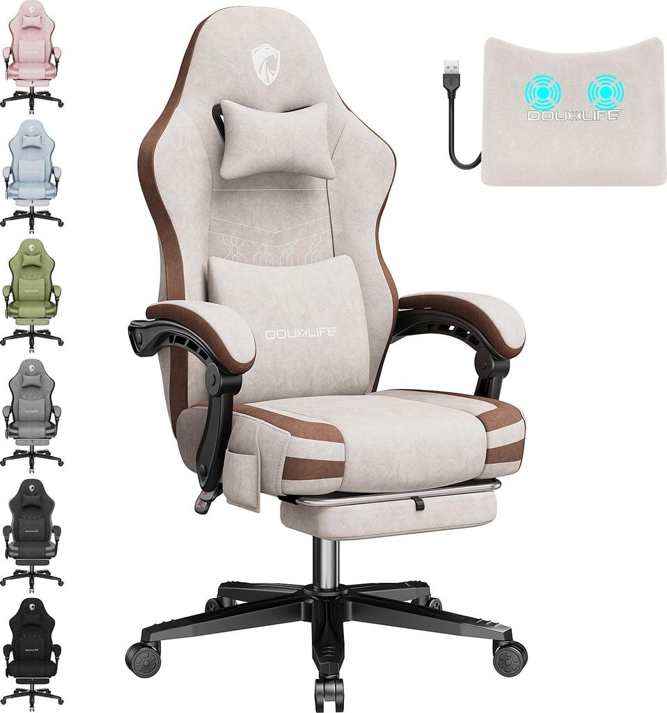 Krzesło do gier Douxlife GC-RC05 Fotel biurowy z tkaniny z Zdjęcie produktu 