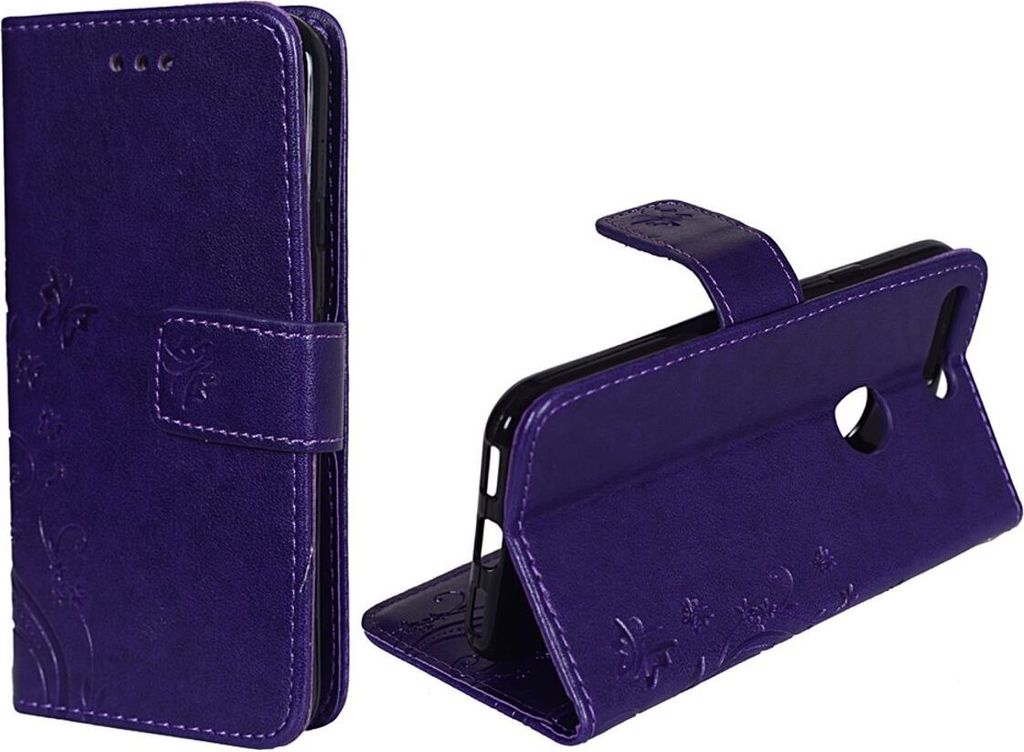 Schutz Hülle Blumen für Handy Google Pixel Violett