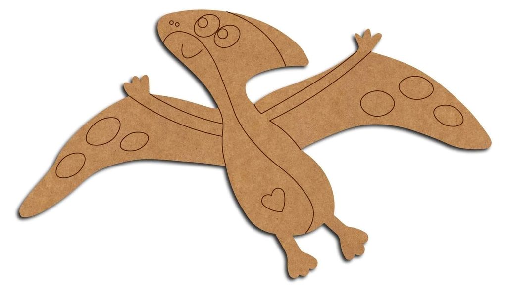 Dinosaurier-Design, 5 Medite MDF, 10,2 cm, 5 Stück