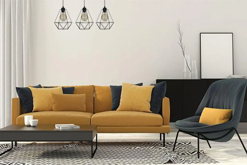 Suspension Diamond Loft Edison Industries en métal noir style industriel