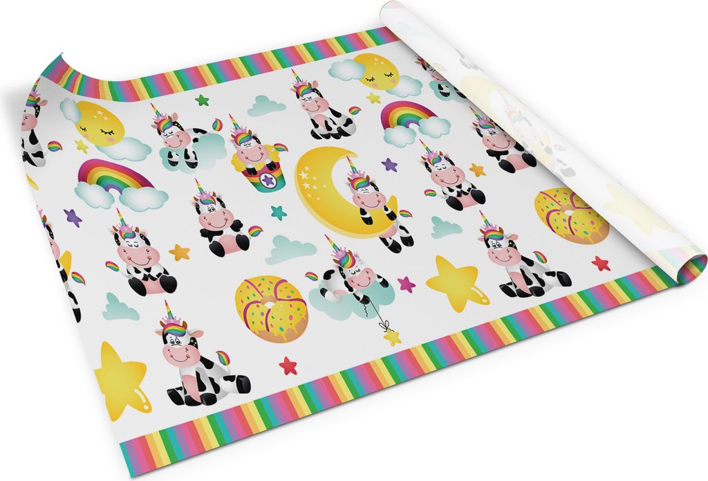 Einhorn wolken sterne– Möbelfolie selbstklebend – PVC Klebefolie für Möbel – Küche – Schränke – Möbelrenovierungsfolie – Möbelde...