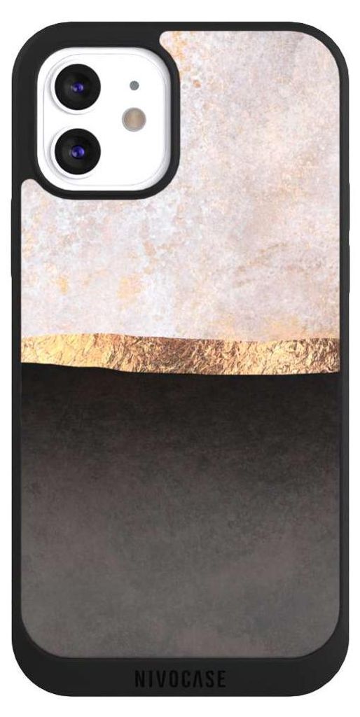 NIVOCASE Handyhülle für Apple iPhone 12 Hülle NIVOpure Case Schwarz Abstrakt Black & White Trends