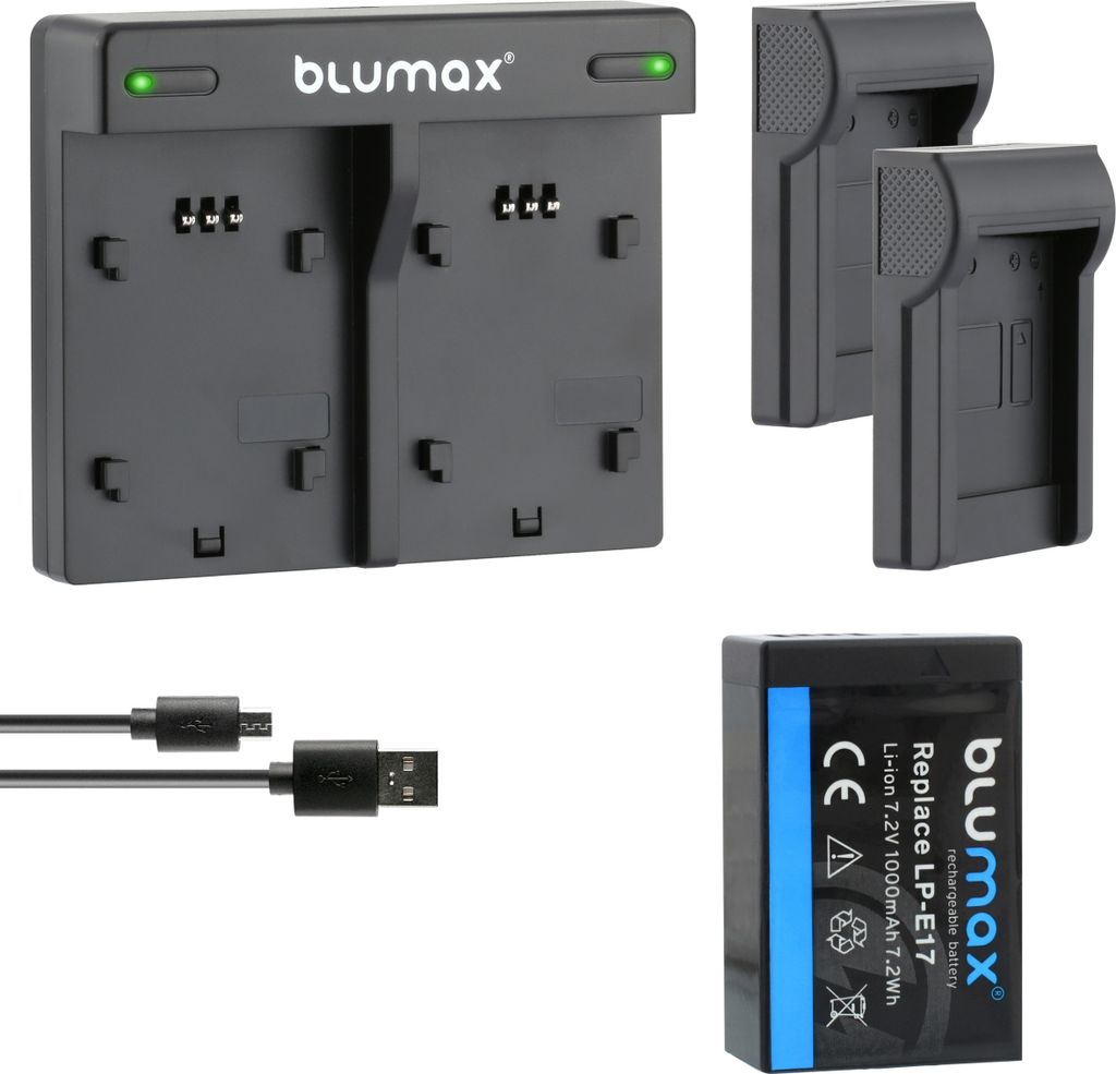 1x Akku + Lader für Canon LP-E17 EOS RP M3 M6 750D 760D R8 R10 R50 1000 mAh