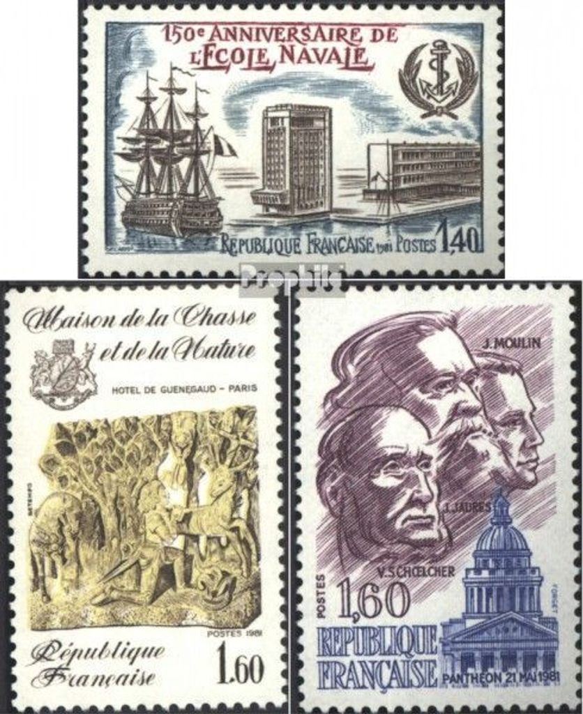 Briefmarken Frankreich 1981 Mi 2288,2289,2290 (kompl.Ausg.) postfrisch Seekadetten