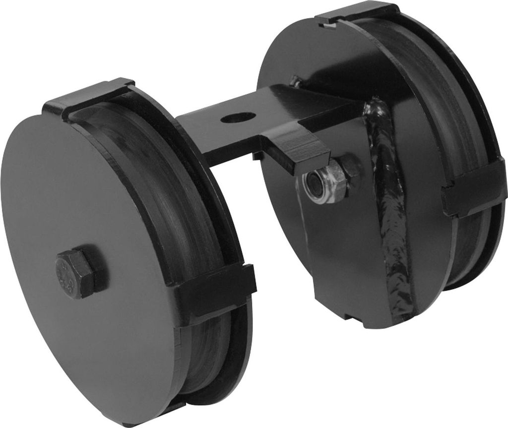 Wentex Eurotrack - Double Wheel Pulley 85 mm - schwarz