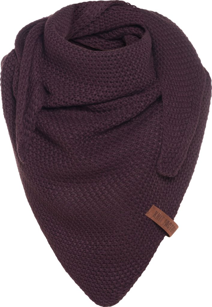 Knit Factory Coco Dreiecksschal Junior - Aubergine - 140x60 cm