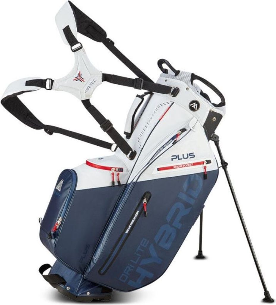Big Max Dri Lite Hybrid Plus Stand bag White/Navy/Red Produktbild 
