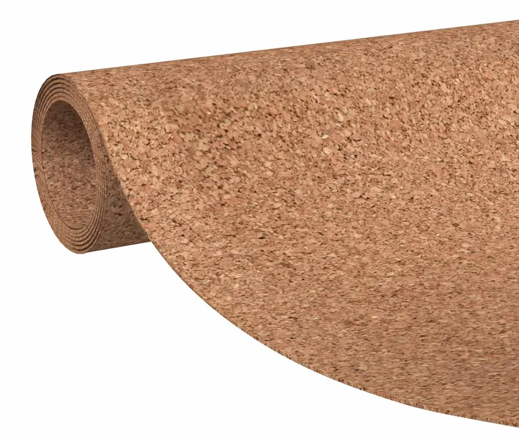 Sous-couche liège 2mm pour sol et mur, rouleau 100x200 cm multi-usage