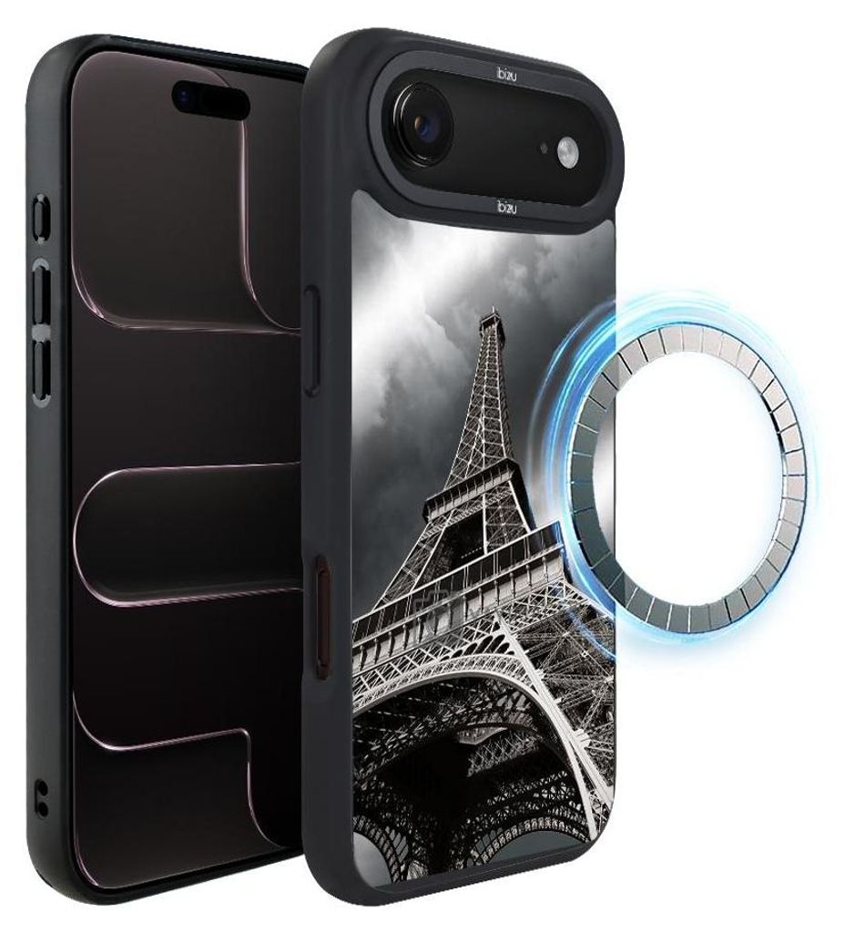 Schutzhülle für das iPhone Air, MagSafe-kompatibel, mattschwarze Seiten, Der Eiffelturm