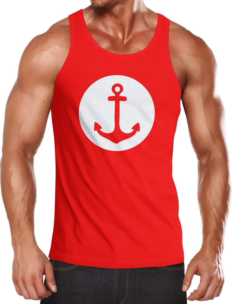 Herren Tank-Top mit Anker Shirt Neverless S