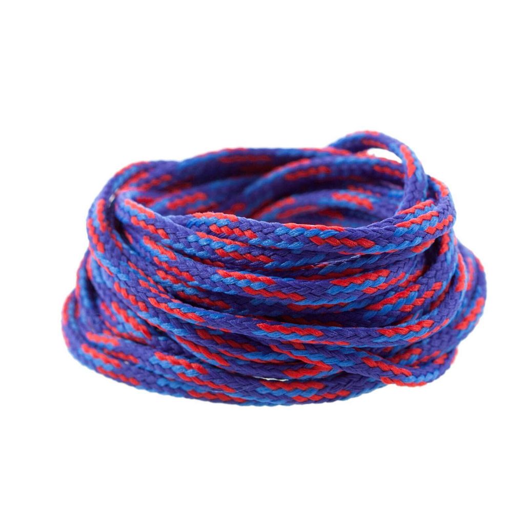 3m Polyesterschnur 4mm mehrfarbig PES Kordel Polyesterkordel Flechtschnur , Farbe:rot/blau