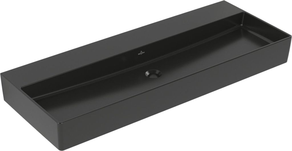 V&B Waschtisch Memento 2.0 120x47cm, o. Überlauf, pure black C-plus
