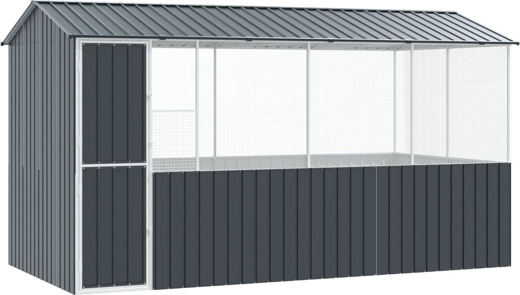 Möbel Vogelkäfig Anthrazit 215x78x200 cm Verzinkter Stahl - Vogelkäfige 3325171