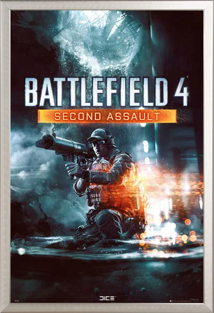 Set Poster Battlefield 4 + Cornice Shinsuke Argento 61x91,5cm Completo