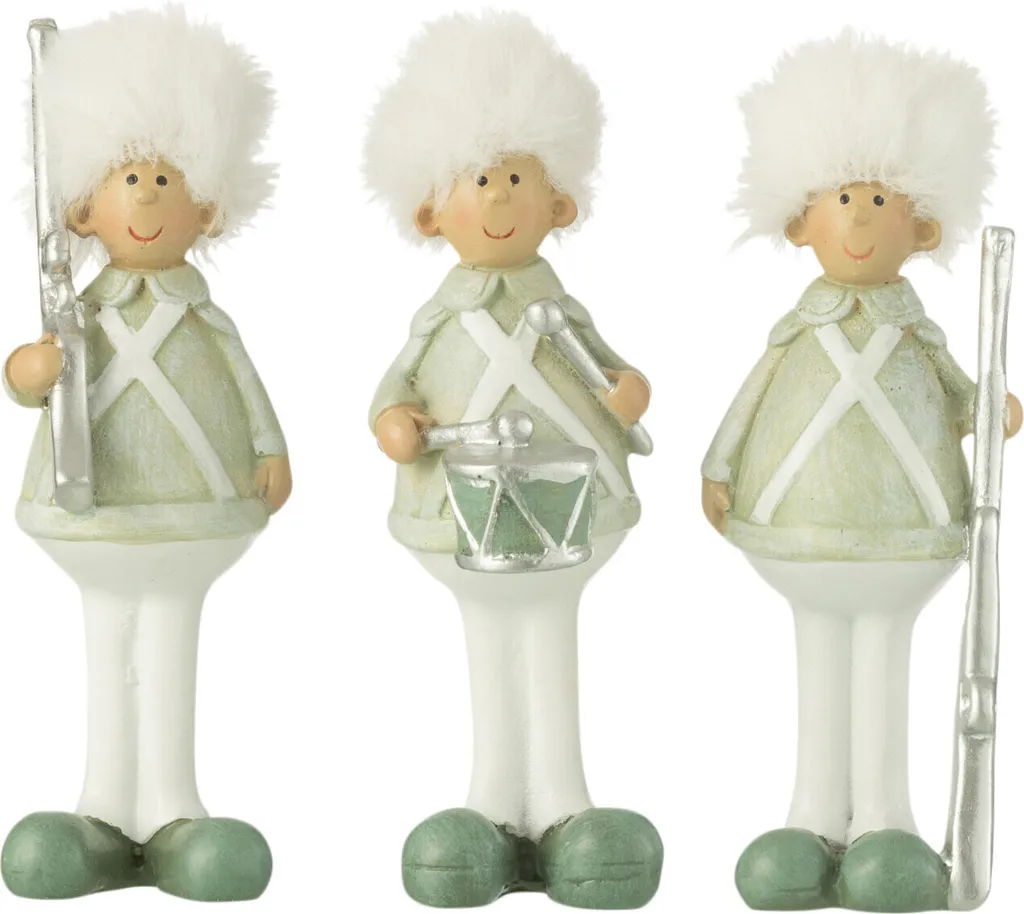 Décoration de Noël Soldat Tambour Vert et Blanc pour Buffet et Vitrine