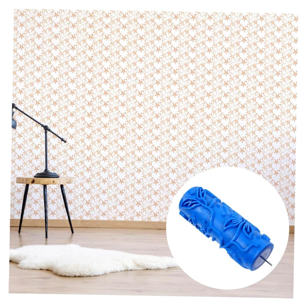 Gummi Farbwalze mit Prägung für Wand- und Deckenanstriche in Blau