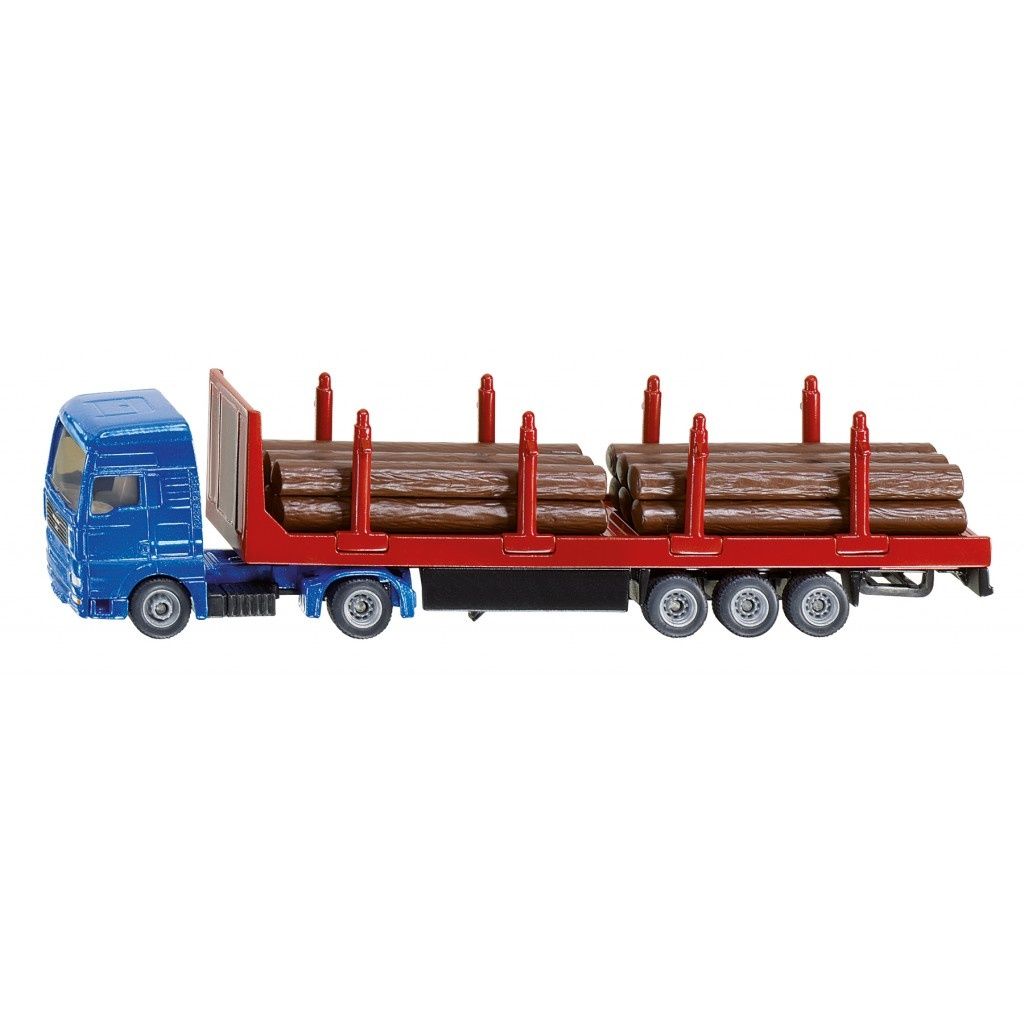 Siku Holz-Transport-LKW Spielzeugeuto blau/rot ; 1659