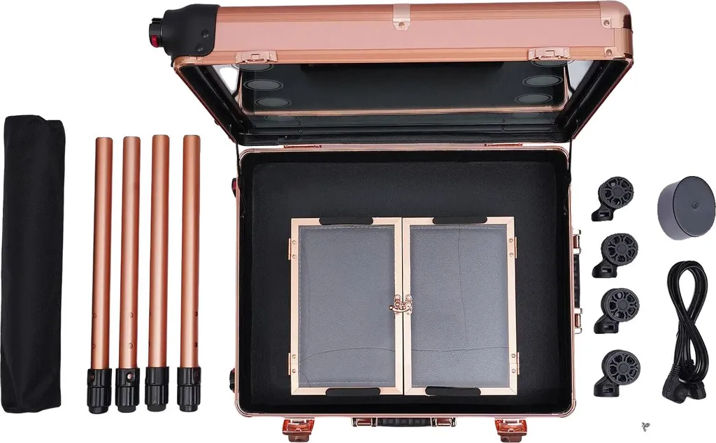 Mallette maquillage grand volume avec rangements multicouches