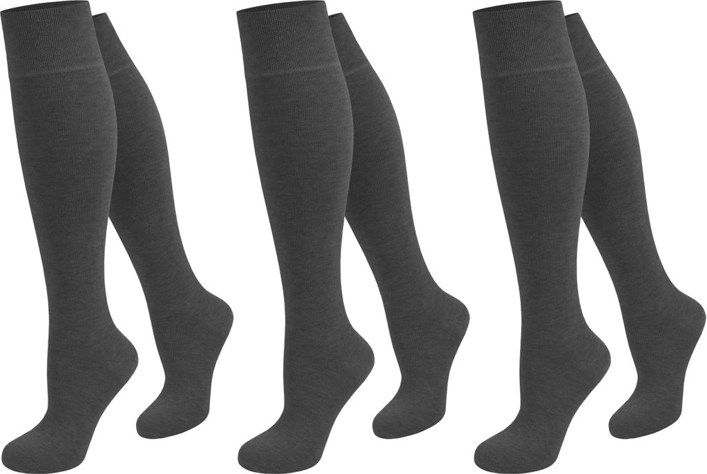 normani 3 Paar Business-Kniestrümpfe aus Baumwolle