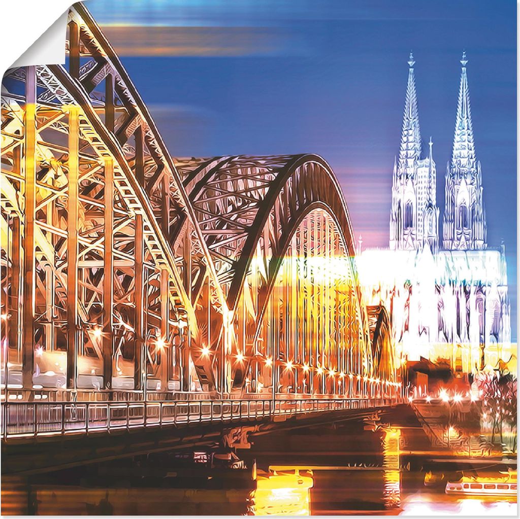 ARTland Poster Köln Skyline Abstrakte Collage 10 Größe: 50x50 cm