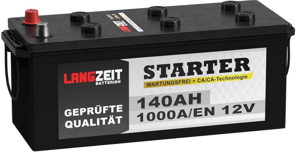 Langzeit LKW Batterie 12V 140Ah 1000AEN Starterbatterie Produktbild 