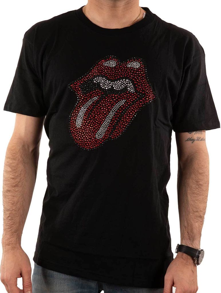 The Rolling Stones - "Classic Tongue" T-Shirt für Herren/Damen Uni RO4374 (XL) (Schwarz)