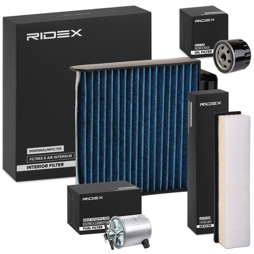 RIDEX Filterset Inspektionspaket Filtersatz für RENAULT LOGAN I Kombi (KS) LOGAN I (LS) Logan Express (US) für DACIA SANDERO