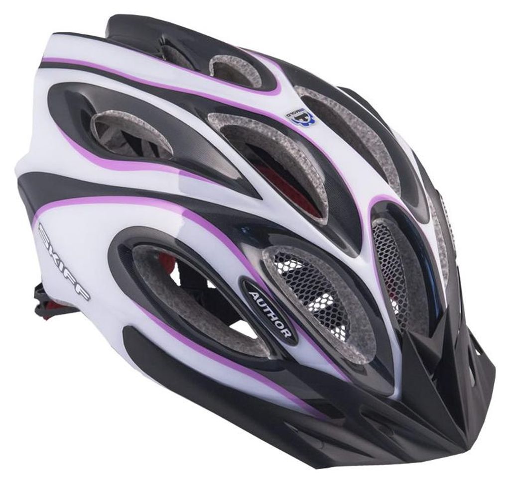 AUTHOR Fahrradhelm Skiff Größe L 58cm-62cm Insektenschutz Dial-Fit weiß pink
