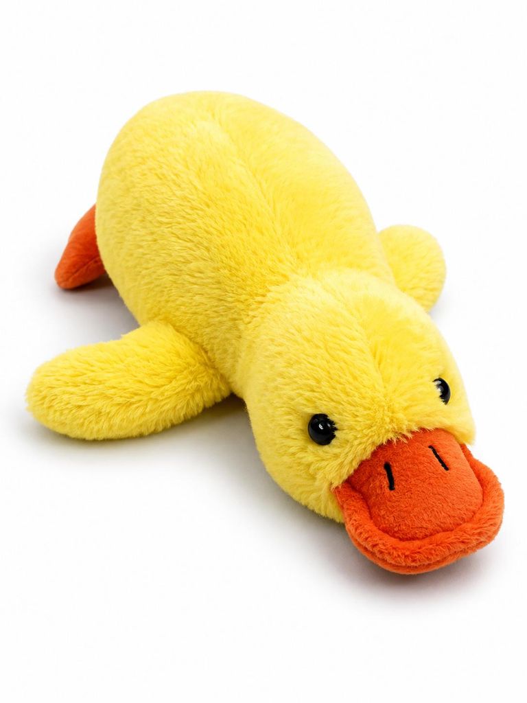 Ente Kuscheltier 36 × 11 cm Gelb Lange Plüschente Liegend Produktbild  KI-generiertes Bild