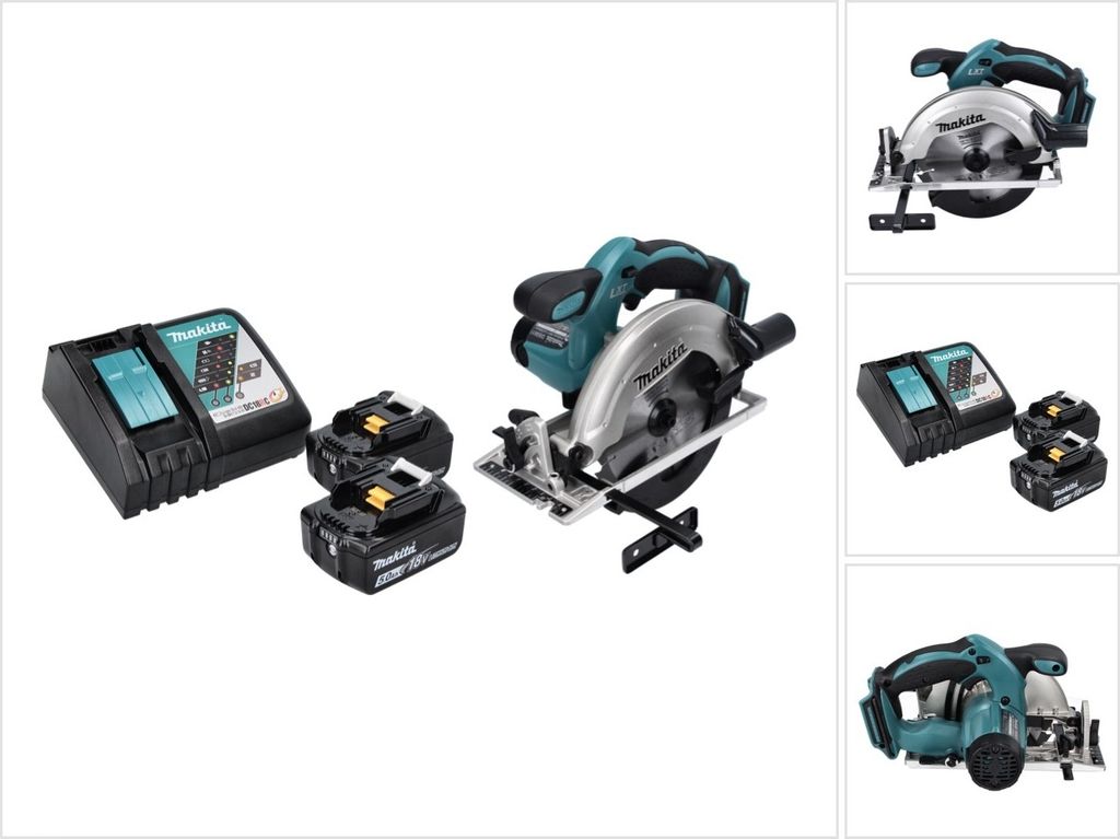 Makita DSS 611 RT Akku Handkreissäge 18 V 165 mm + 2x Akku 5,0 Ah + Ladegerät
