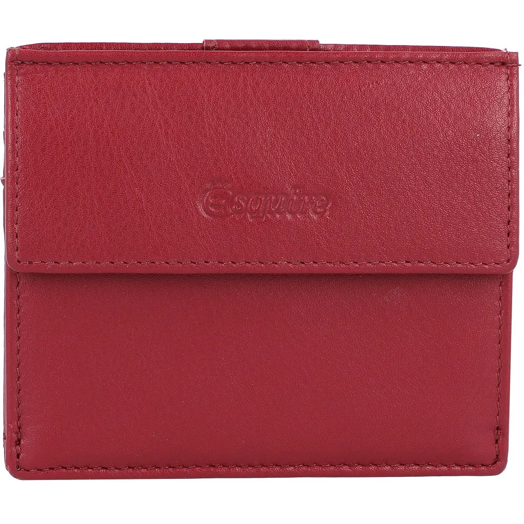Esquire Oslo Card Holder Red: Accessorio in Pelle Elegante e Compatto - 6