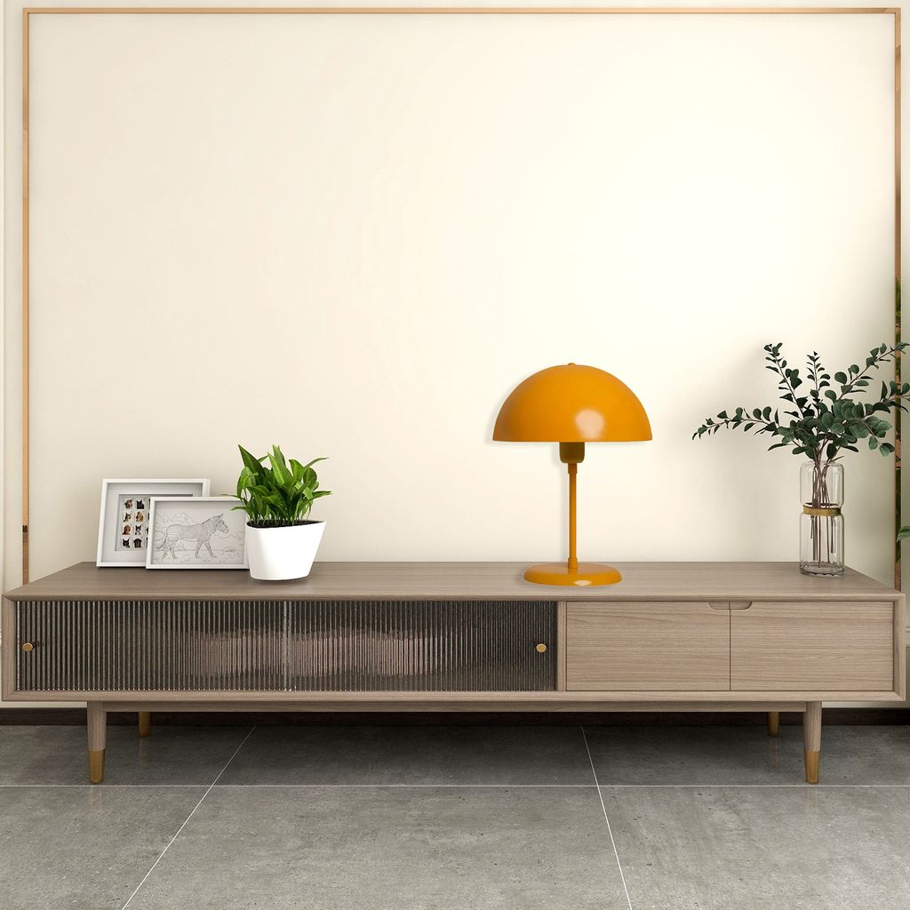 Pilz Lampe I Lipeo I Gelb Tischlampe Metall Mushroom Lamp Produktbild 4