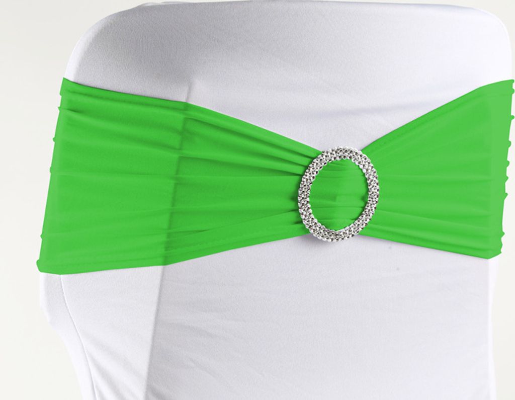 Stuhlschleifen Stretch, Grün - elastische Schleifenbänder Produktbild 