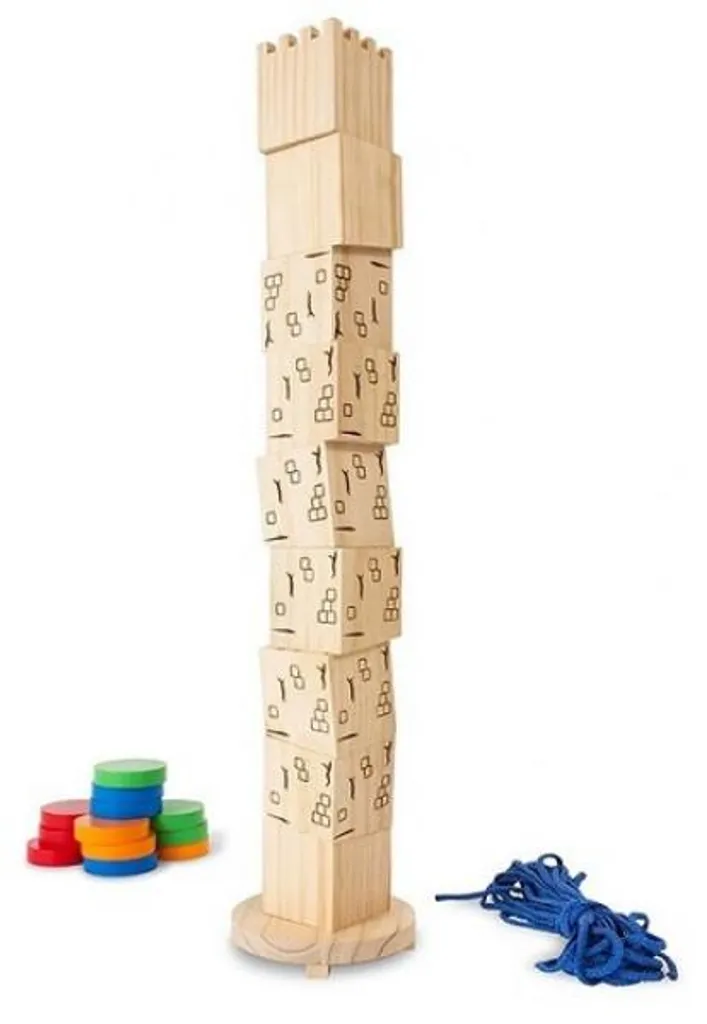 Jeu de tour infernale géante en bois pour jardin et animations été