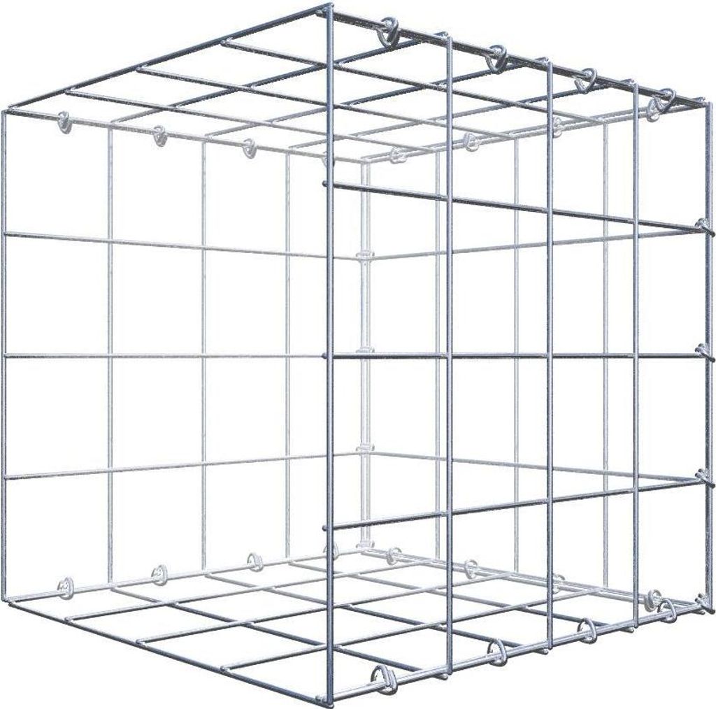 Anbaugabione Typ 2 40 cm x 40 cm x 40 cm (L x H x T), Maschenweite 10 cm x 10 cm, C-Ring
