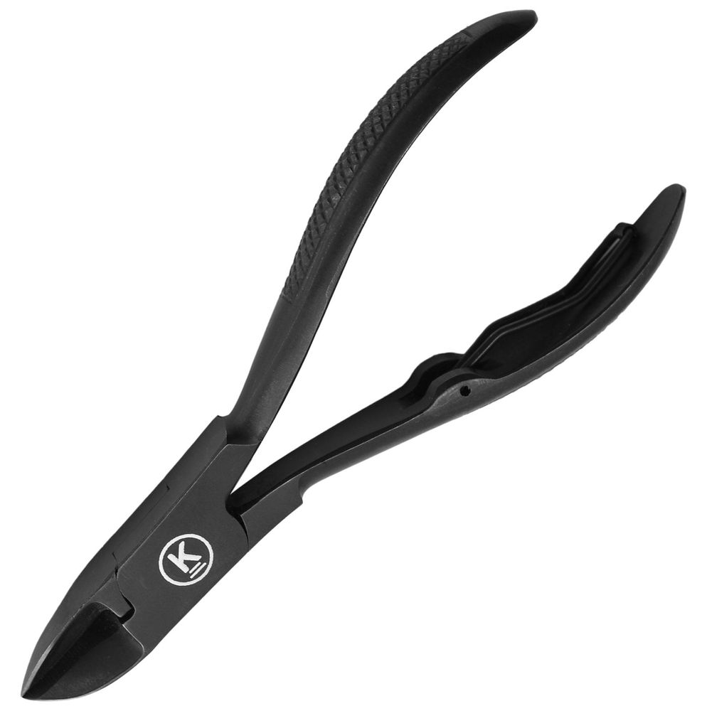 K-Pro Nagelzange für starke & dicke Fußnägel - Fußnagelzange/Pediküre Zange (Schwarz)