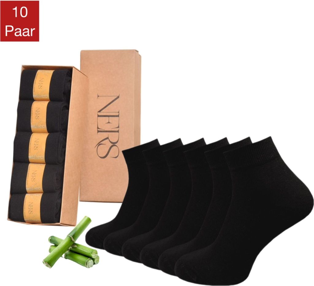 10 Paar Kurzsocken aus Bambus für Damen und Herren ohne Produktbild 