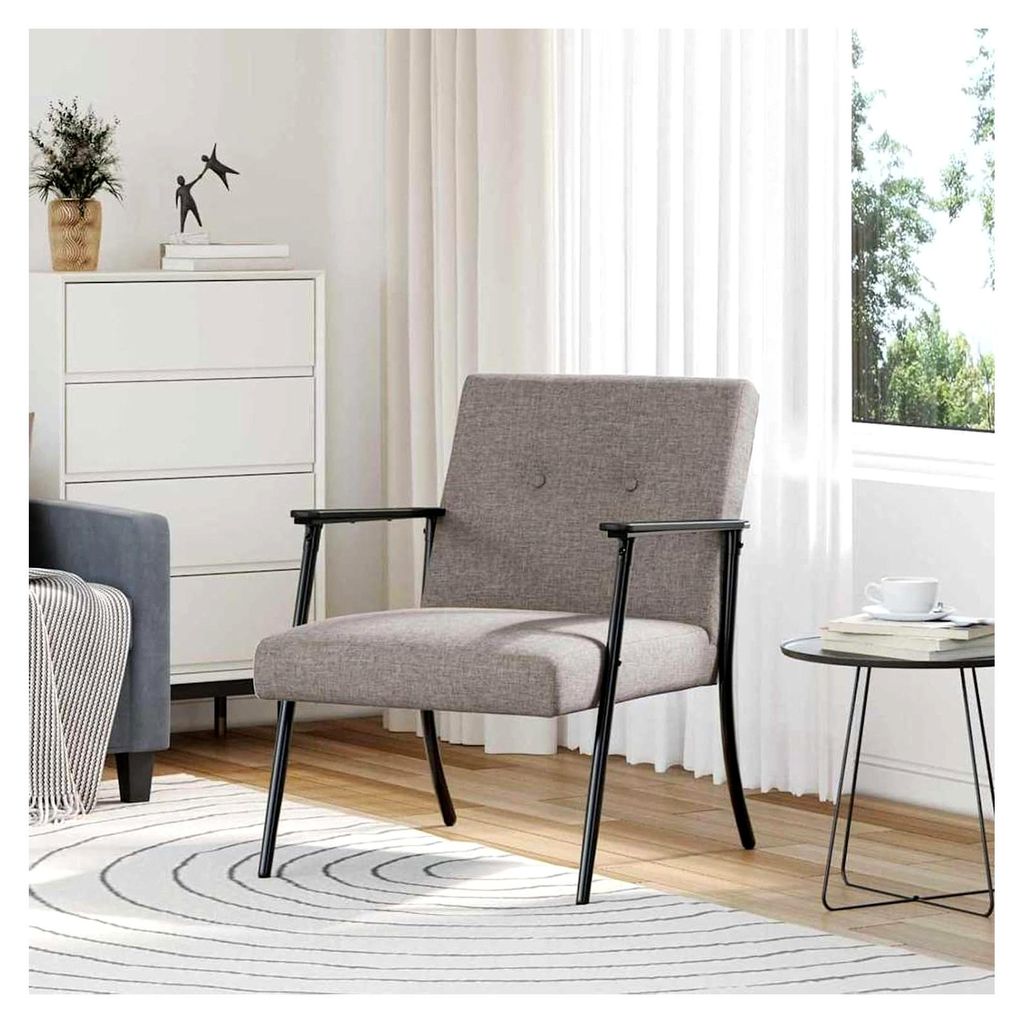 Sessel Taupe 59 x 75 x 78 cm Stoff Lounge-Sessel