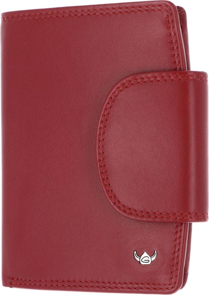 Golden Head Leder Geldbörse Polo RFID Protect Kombischeintasche mit Riegel 1439 Rot dunkelrot