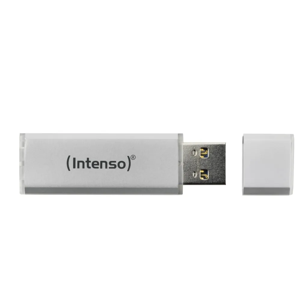 Lot de 2 Clés USB 32 Go Intenso Ultra Line Argentée en Aluminium Robuste