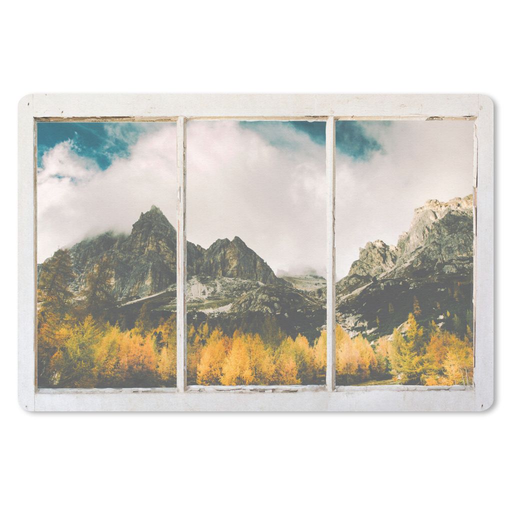 MuchoWow® Mauspad Mousepad Aussicht - Baum - Berg 27x18 cm Produktbild 