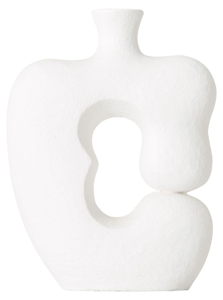 MUST Living Vase Eros, 49 x 37 x 10 cm, Faserzement, weiß lackiert