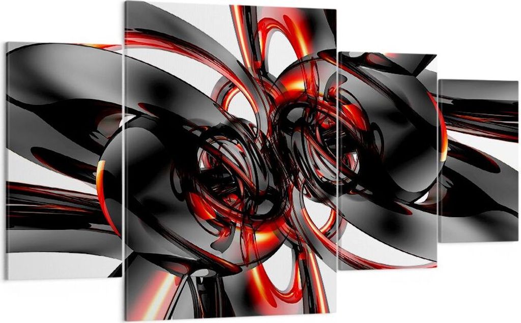 Bild auf Leinwand - Leinwandbild - Abstrakt Ring Glas Komposition - 160x90cm - Wand Bild - Wanddeko - Leinwanddruck - Bilder - Kunstdruck - Wanddek...